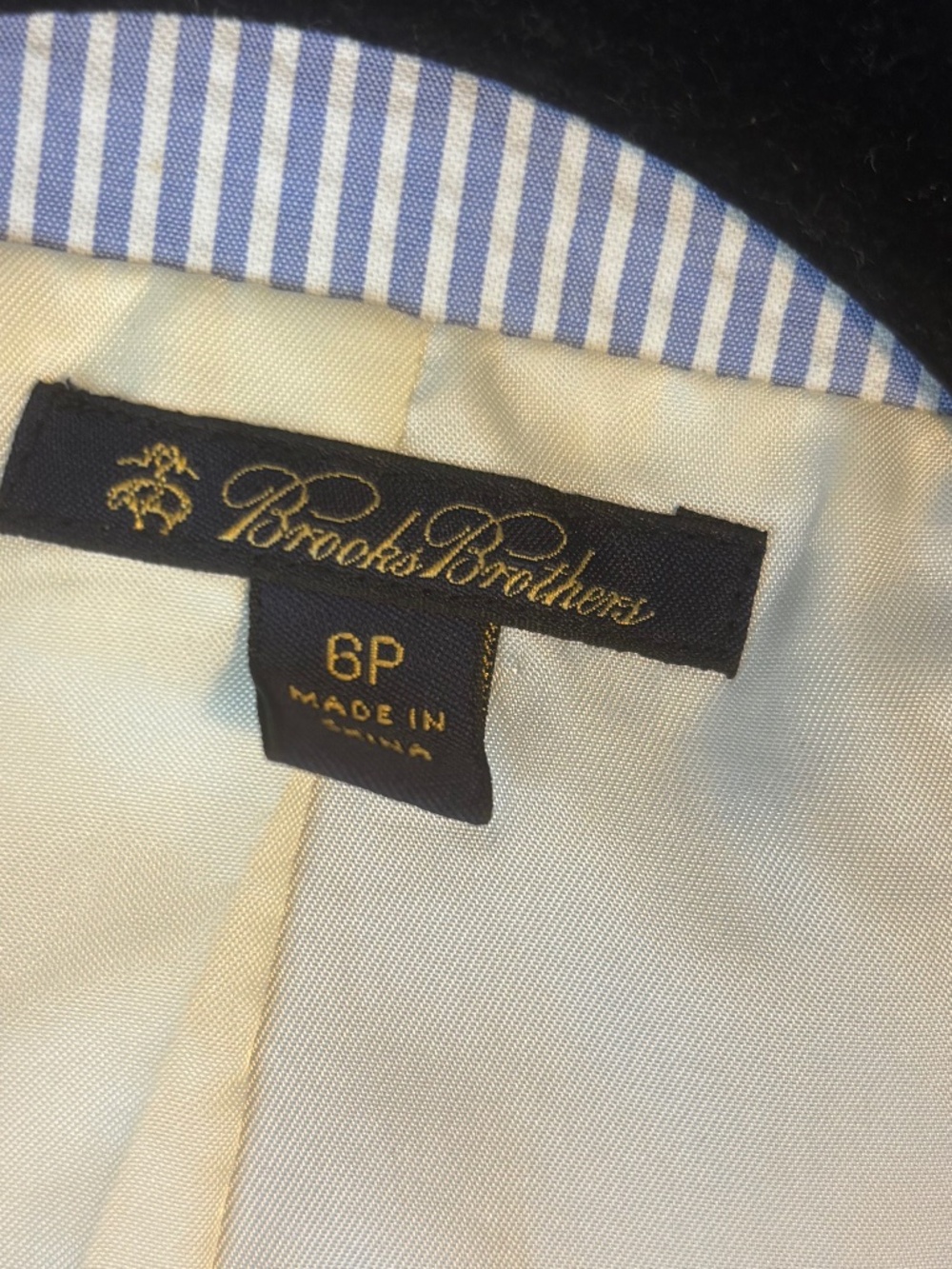 Brooks Brothers Blue White Seersucker Blazer 6P Petite Preppy Chic Summer Jacket - Picture 2 of 7